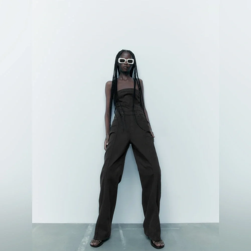 COPY - Zara CORSET DENIM JUMPSUIT - Picture 4 of 6